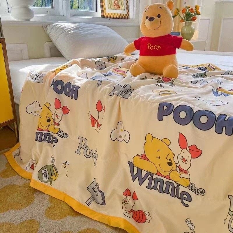 Mền đắp cotton Gấu dâu cho Bé mềm mại thoáng mát chính hãng Disney