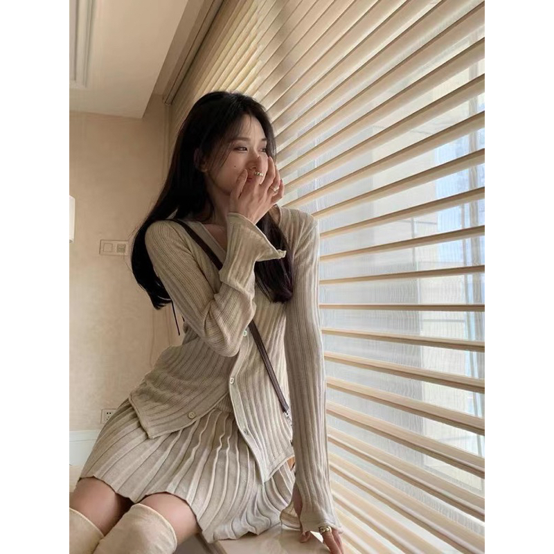 Set áo len gân phong cách hàn quốc  hàng QC SIÊU CẤP