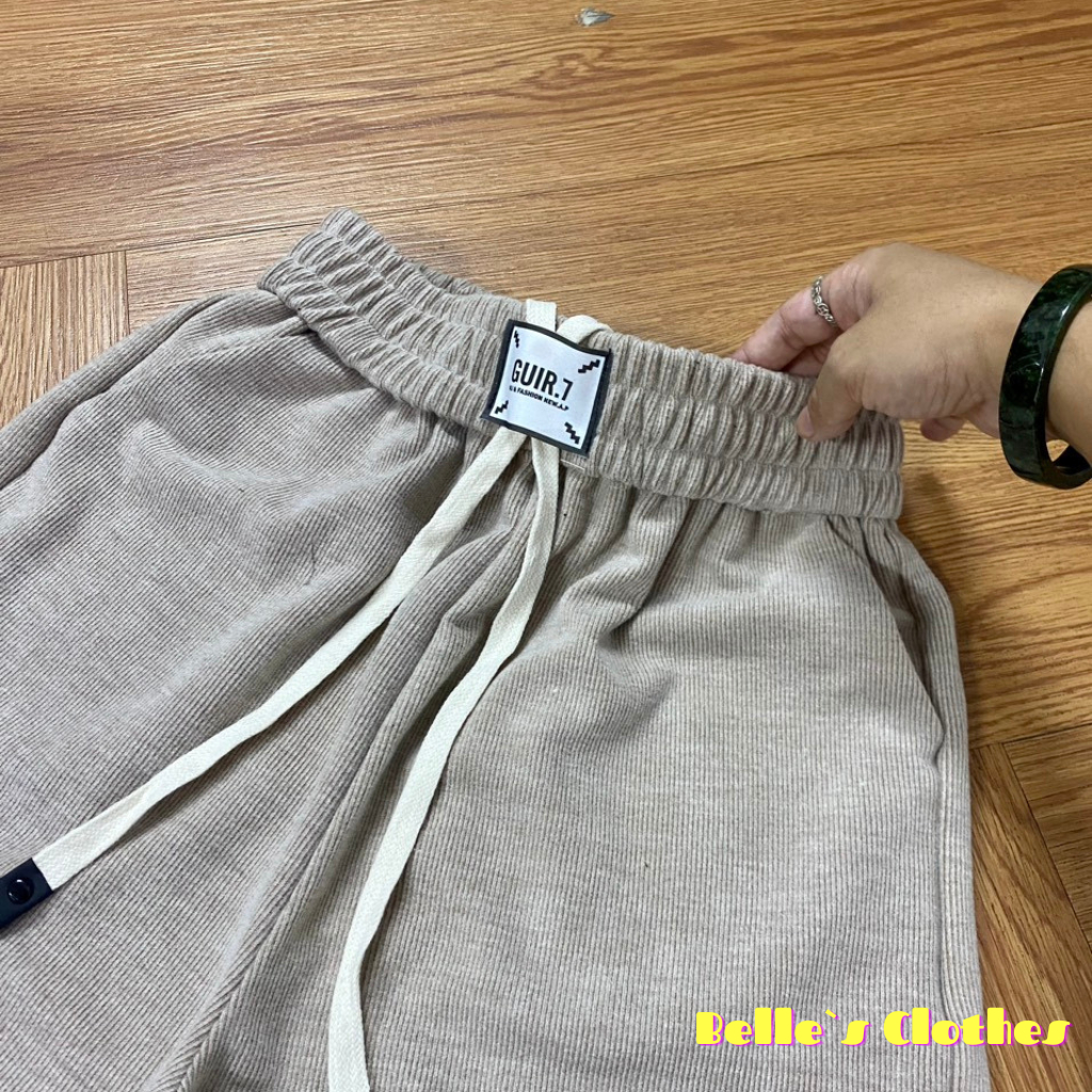 Quần ống rộng lưng chun, cạp cao Belle’s Clothes chất NỈ Tăm Co Dãn 4 chiều loại 1 cao cấp Chất vải Mới