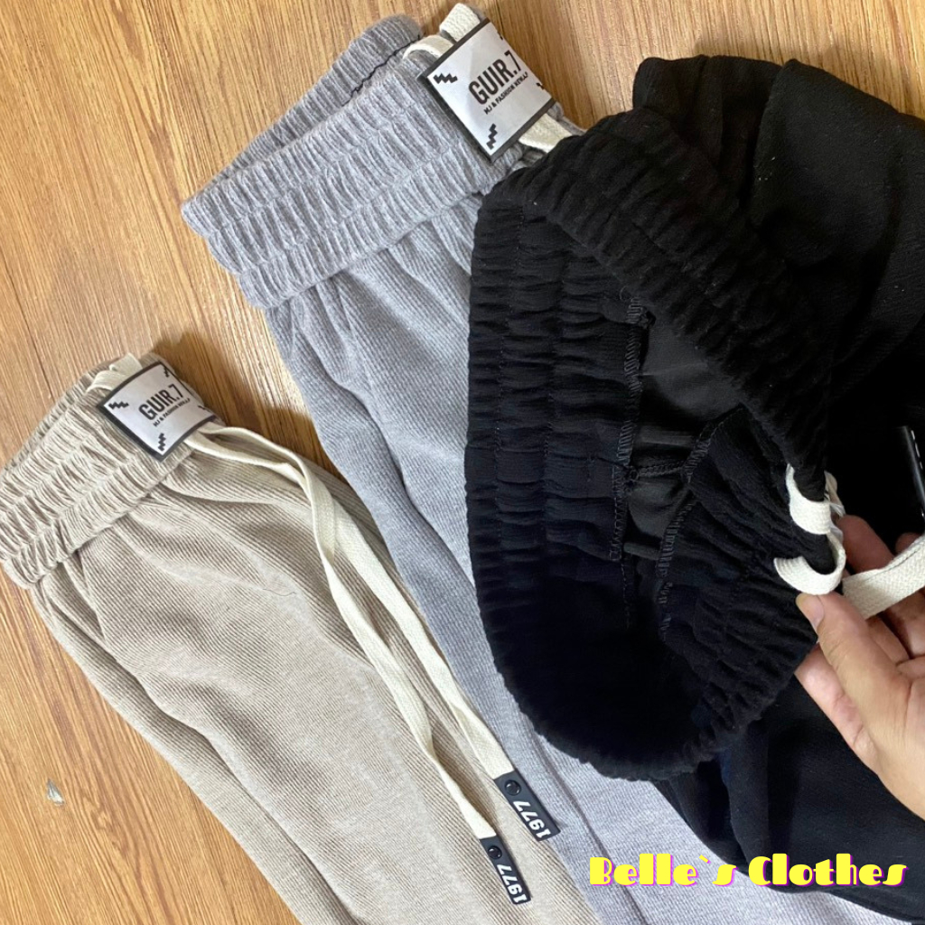 Quần ống rộng lưng chun, cạp cao Belle’s Clothes chất NỈ Tăm Co Dãn 4 chiều loại 1 cao cấp Chất vải Mới