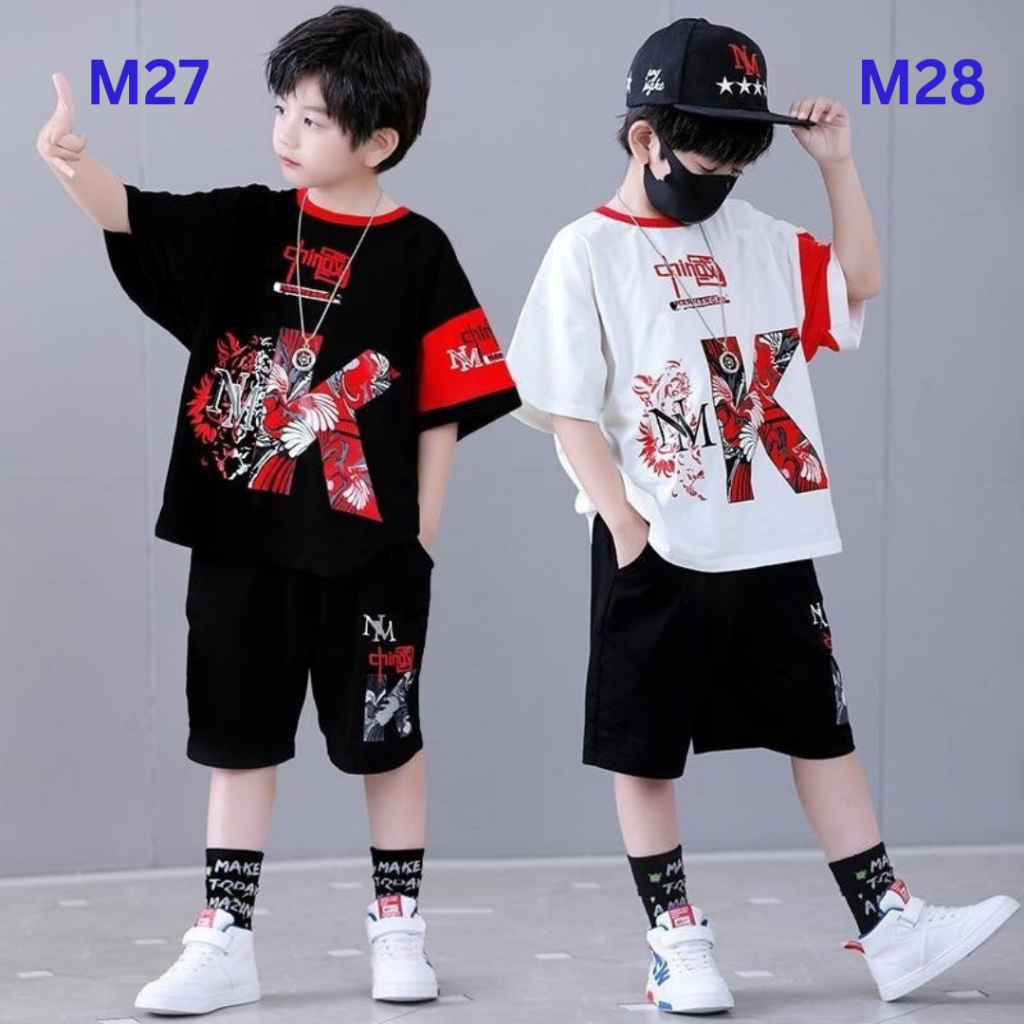 12KG -50KG Set Bộ Mã M27. M28 cho Bé Trai chất Liệu cotton co giãn 4 chiều, mềm mịn, thoáng mát thấm hút mồ hôi tốt