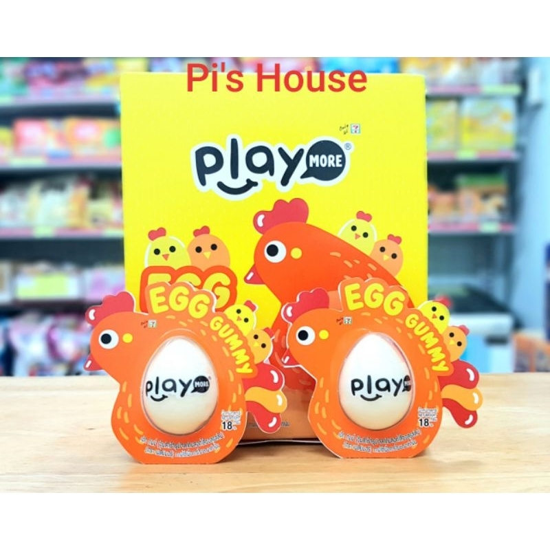 Kẹo dẻo hình quả trứng gà Playmore Thái Lan 18g