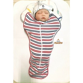 Nhộng chũn MANNY Chính hãng vải thun lạnh cao cấp, mềm mại co giãn 4 chiều giúp bé ngủ ngon