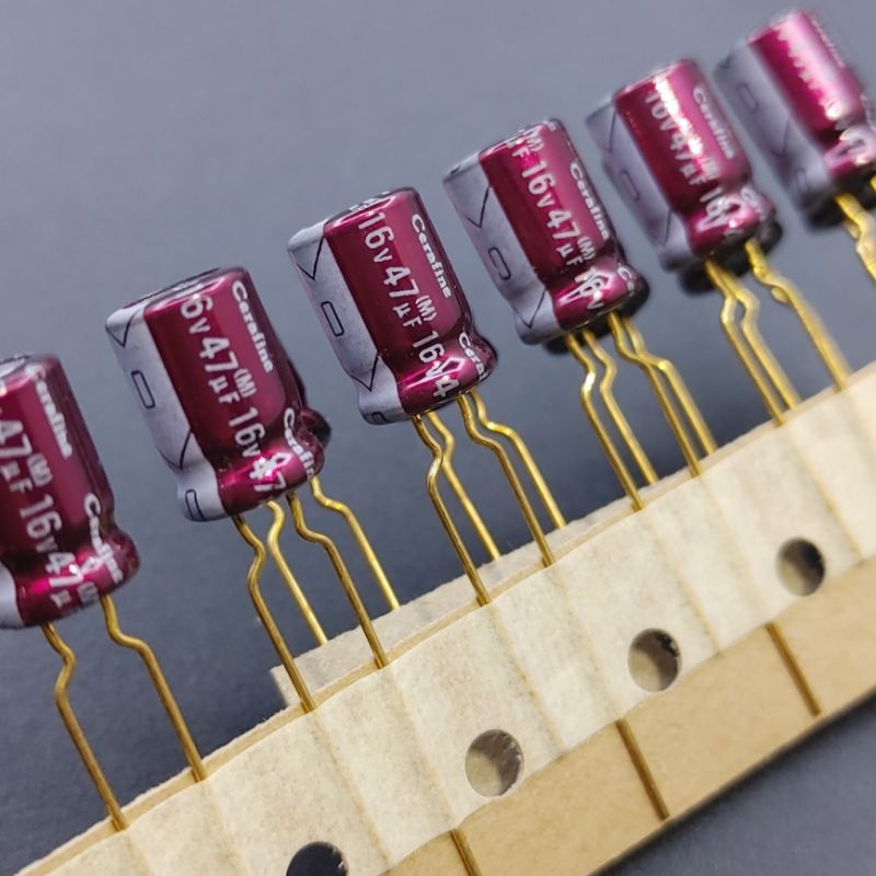 Tụ điện 47uF 16V Elna Cerafine hàng NOS chân vàng chính hãng