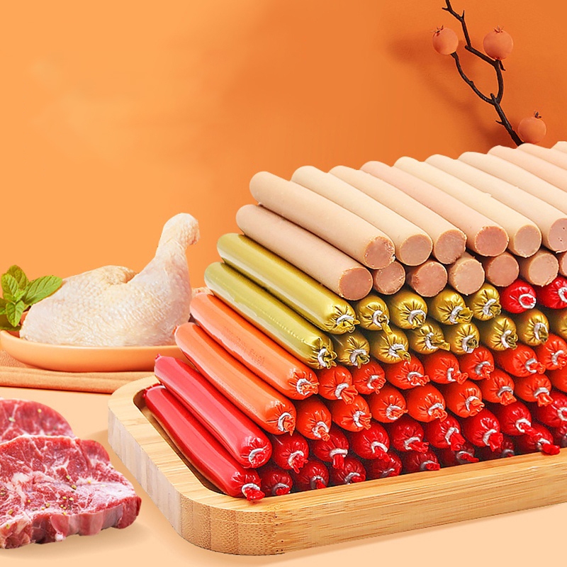 Xúc xích cho Chó Mèo - cung cấp dinh dưỡng cho thú cưng 15gram Xúc xích dành thú cưng Xúc xích huấn luyệ