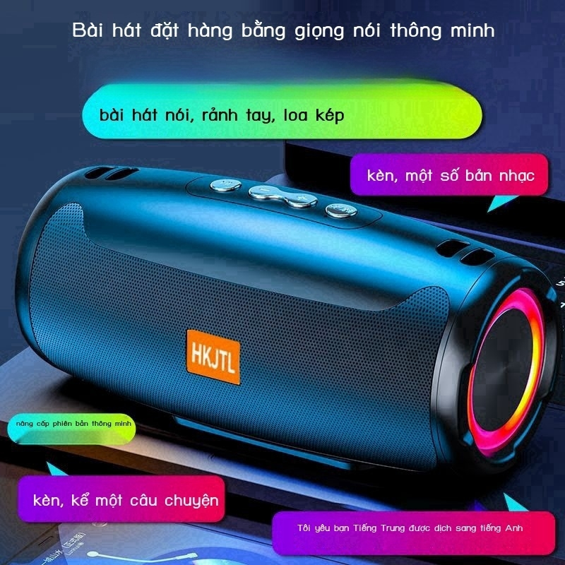 Loa Bluetooth không dây Loa đôi Loa siêu trầm Loa Bluetooth Bass Mạnh Có Đèn Led RGB Loa Bluetooth Khủng Bass
