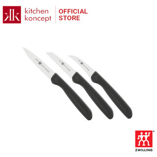 Bộ dao gọt trái cây hoa quả tỉa củ twin grip zwilling màu đen - 3 món