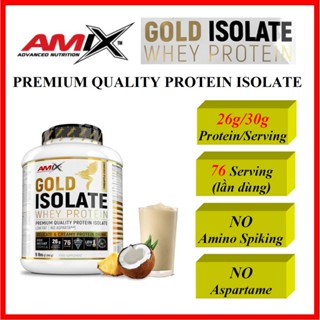 Amix Gold Isolate Whey Protein 5Lbs 76 lần dùng – Bổ sung Protein, Tăng Cơ, phục hồi Cơ