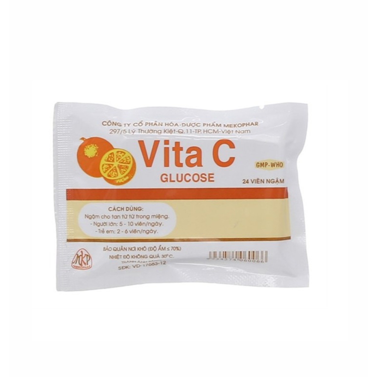 Kẹo ngậm Vitamin C - gói 24 viên - Halu Store