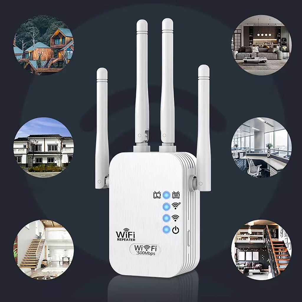 Thiết Bị Kích Sóng Mở Rộng Vùng Phủ Sóng Wifi Cao Cấp 4 Râu Tốc Độ Cao 300 Mbps - Bộ Kích Sóng Wifi Xuyên Tường, Ổn Định | BigBuy360 - bigbuy360.vn