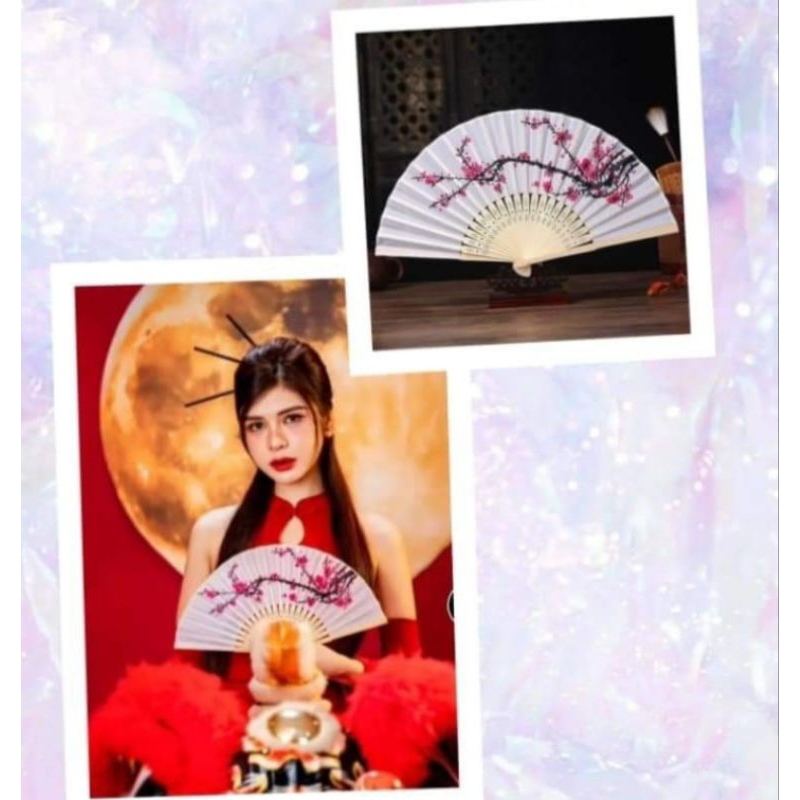 Quạt trúc chụp hình xinh