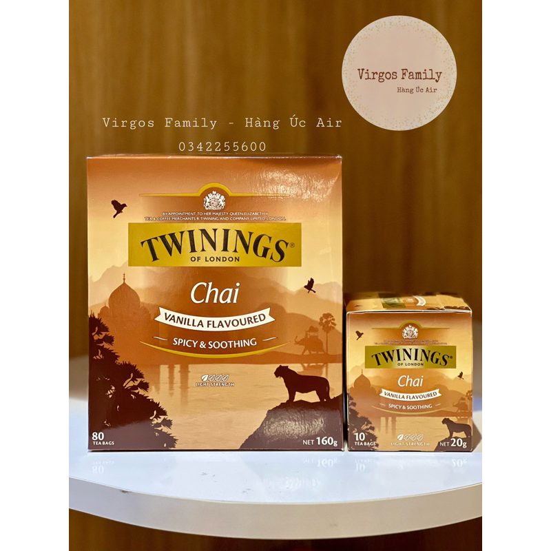 Trà túi lọc Twinings of London Chai tea - Hàng Úc