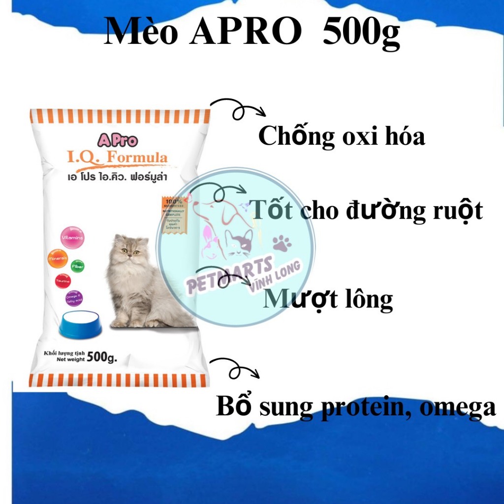 Thức ăn cho mèo Apro IQ Formula gói 500g