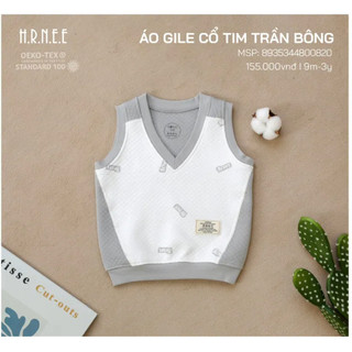Áo Gile cổ tim chần bông HRNEE