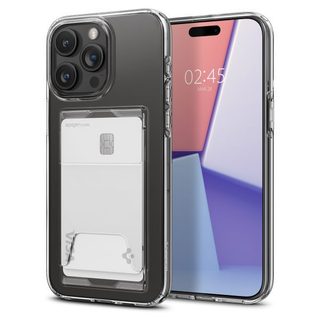 Ốp lưng iphone 15 pro max/14/14 plus/14 pro/14 pro max spigen crystal slot dual crystal clear