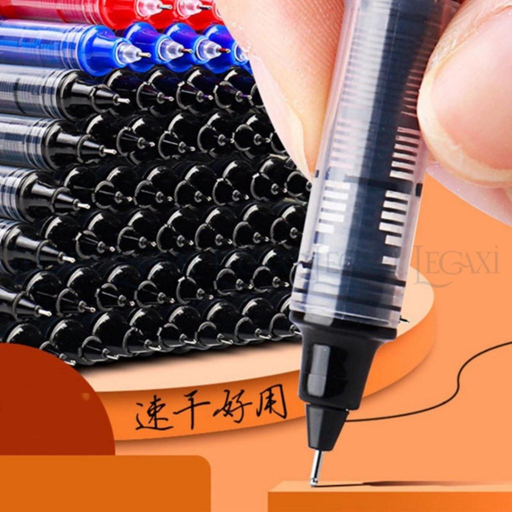 Bút gel viết mượt dạng lỏng mực xanh đỏ đen mực đều văn phòng luyện chữ học tập ngòi nhỏ gọn 0.5mm Legaxi