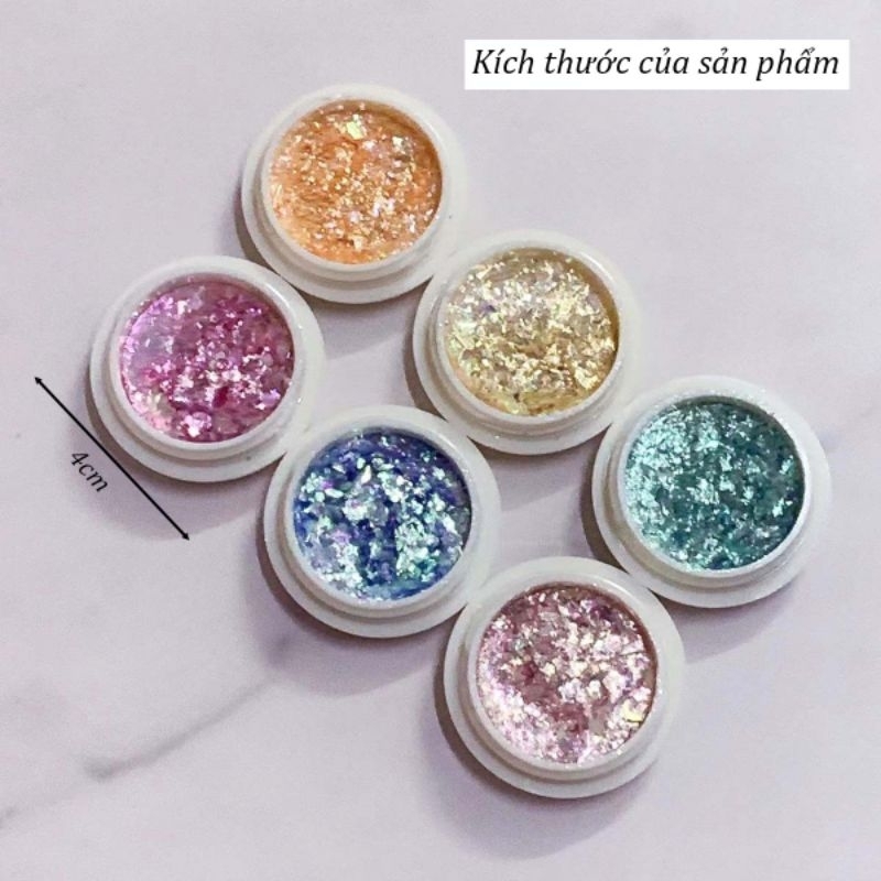 Set nhũ khổng tước 6 màu siêu sáng