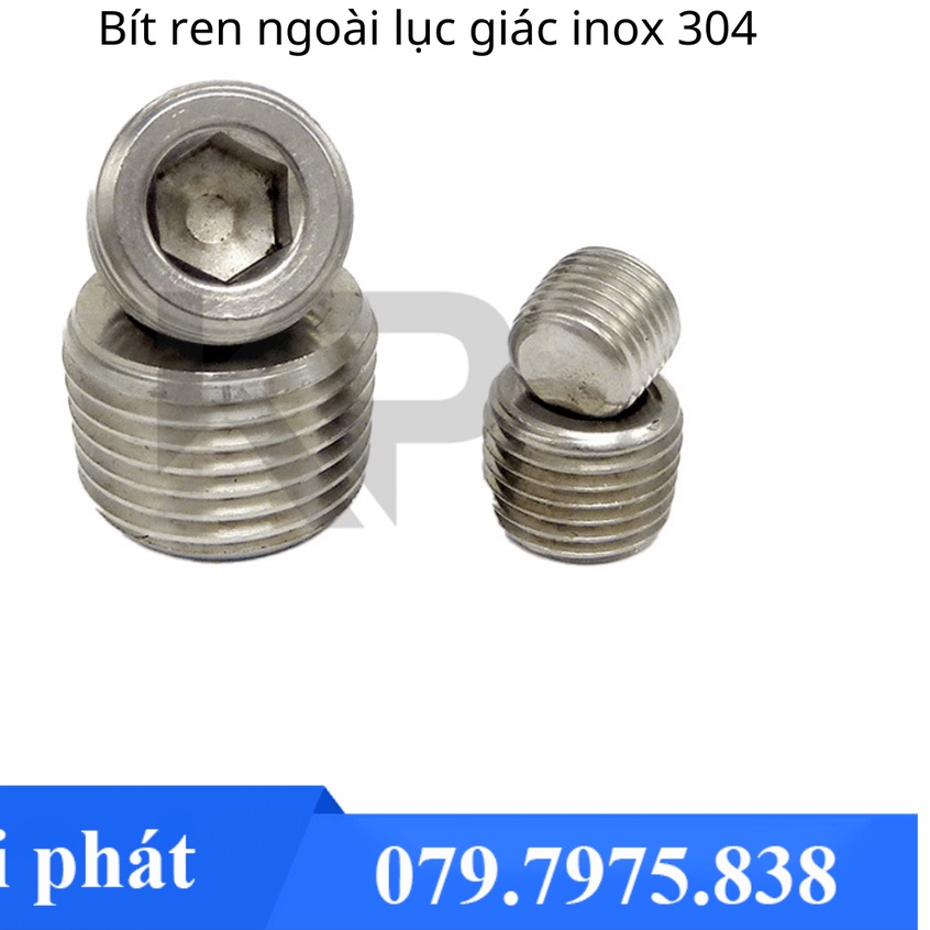 Ốc Bít Lục Giác Ren Ngoài- ốc bít lục giác inox 304