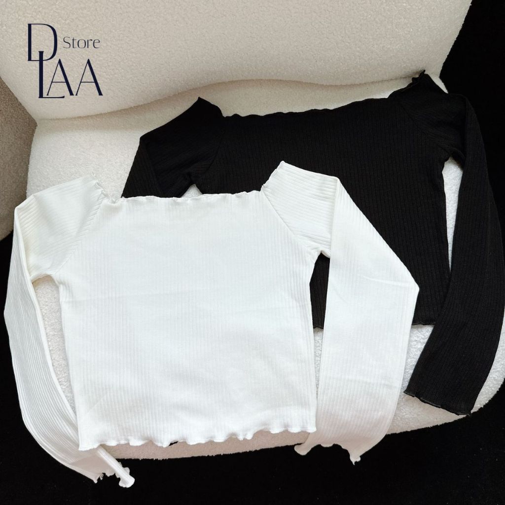 Áo croptop kiểu tay dài DaaLaa Store kiểu trễ vai phong cách gợi cảm A5881