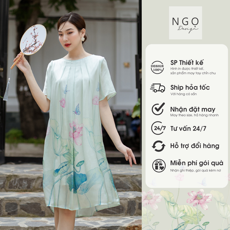 Ngọ Design - Đầm Tơ Sen - Đầm dáng suông