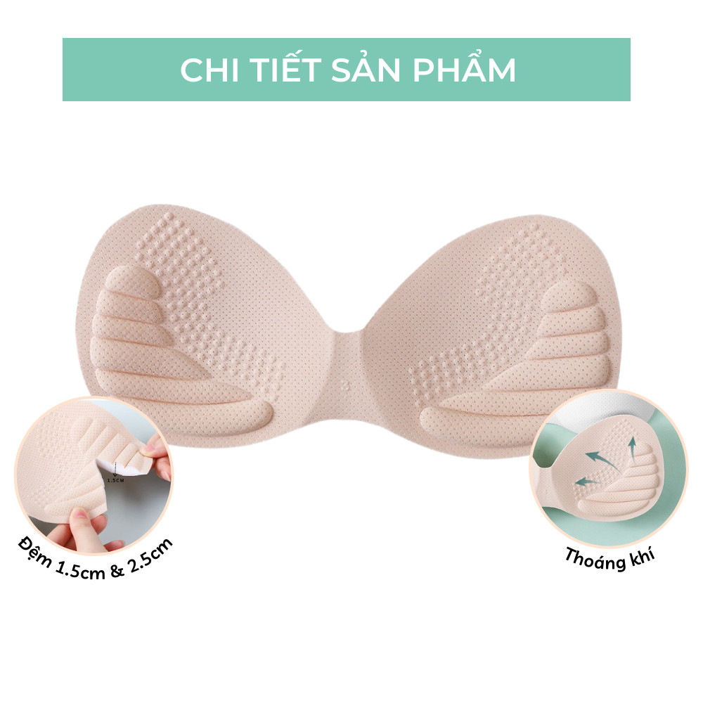 Mút Đệm Nâng Ngực 1.5 và 2.5cm Cho Áo Bra, Áo Gym, Yoga BEBECHIC