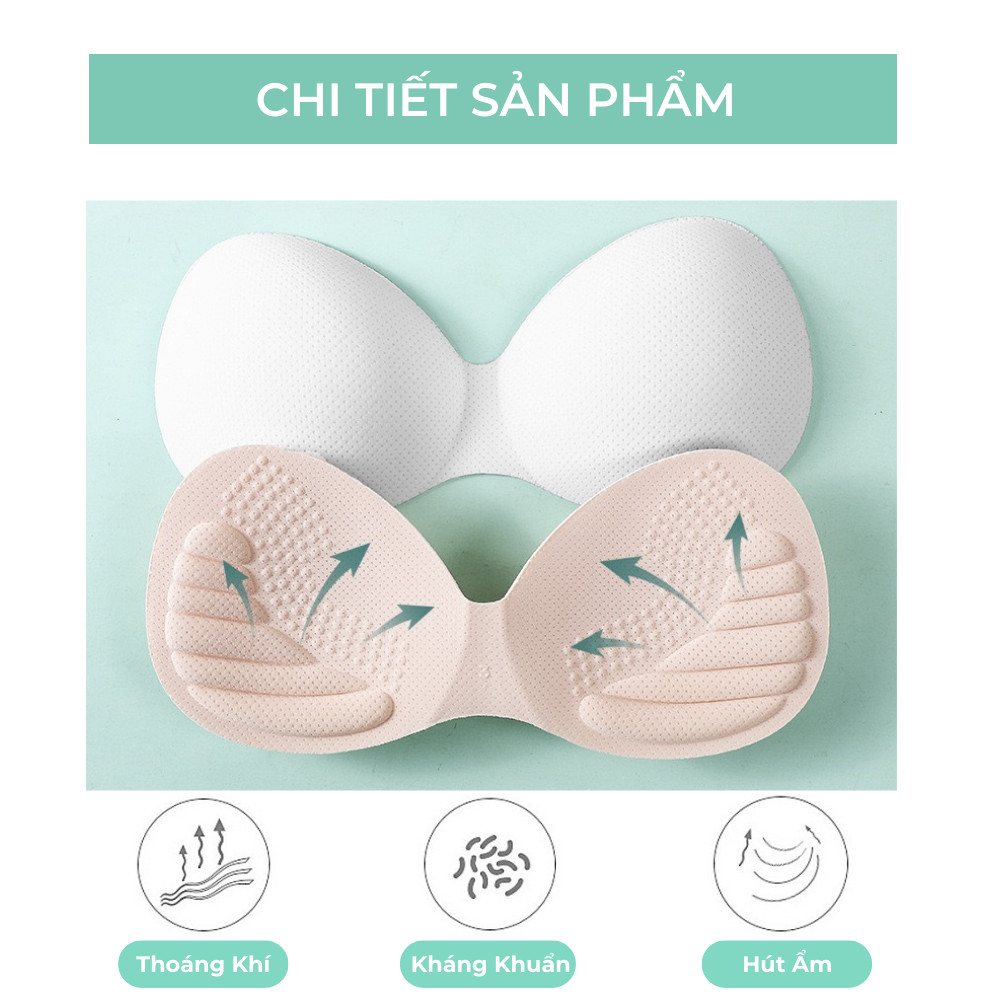 Mút Đệm Nâng Ngực 1.5 và 2.5cm Cho Áo Bra, Áo Gym, Yoga BEBECHIC