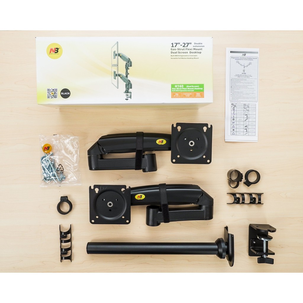 Giá Treo 2 Màn Hình NB-H180 22-32 Inch New 2021