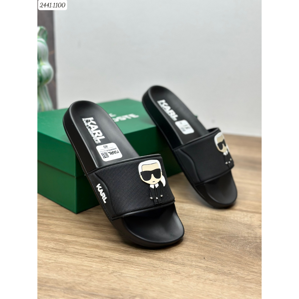 Dép Nam Quai Ngang Pu Karl Mãu dép hot nhất 2023 Giá học sinh