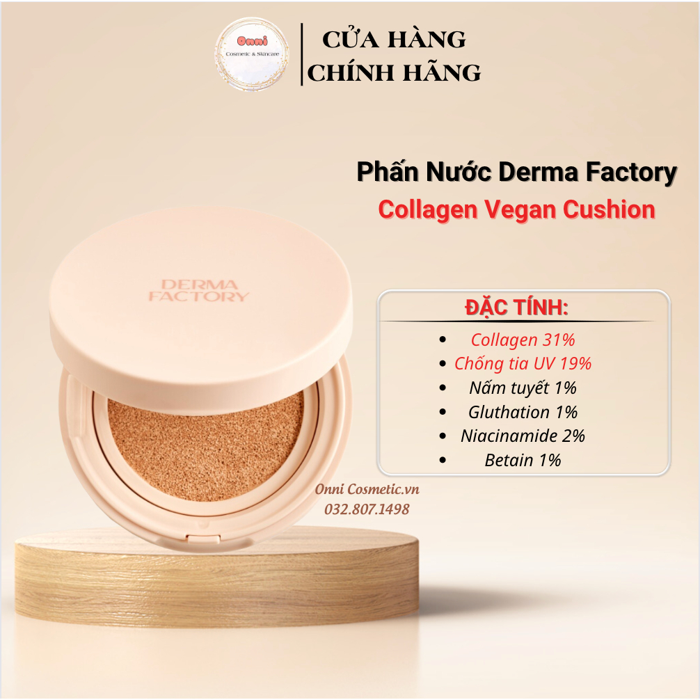 Phấn nước Derma Factory Vegan Collagen Cushion  15g