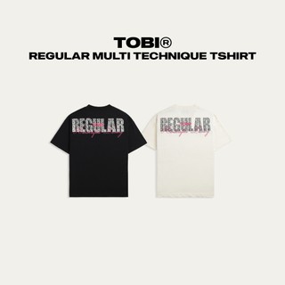 Áo Thun Tay Ngắn Kết Hợp In Thêu TOBI