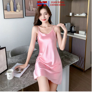 Váy ngủ 2 dây lụa satin cao cấp dothienb7632 mềm mịn quyến rũ s0