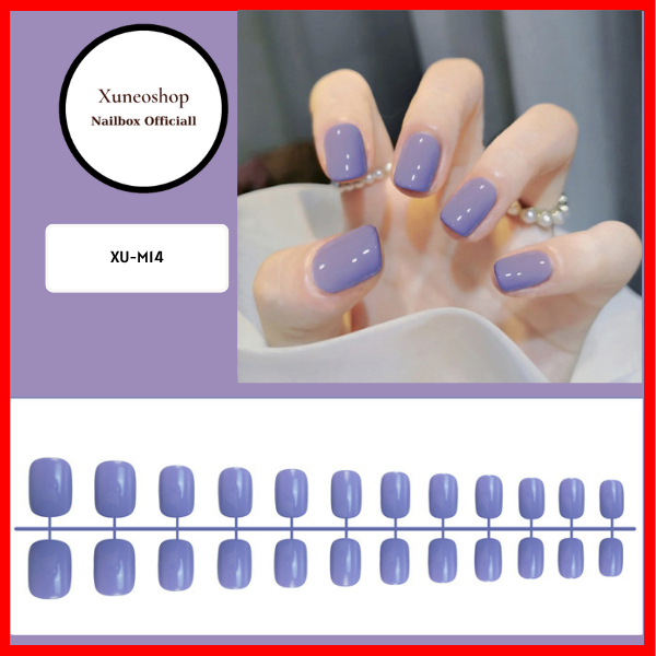 Móng Tay Giả Trơn Xuneoshop Trang Trí Họa Tiết DIY