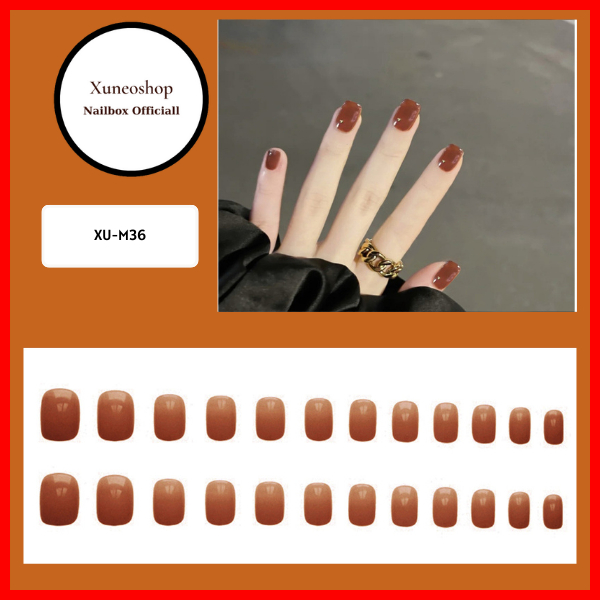 Móng Tay Giả Trơn Xuneoshop Trang Trí Họa Tiết DIY