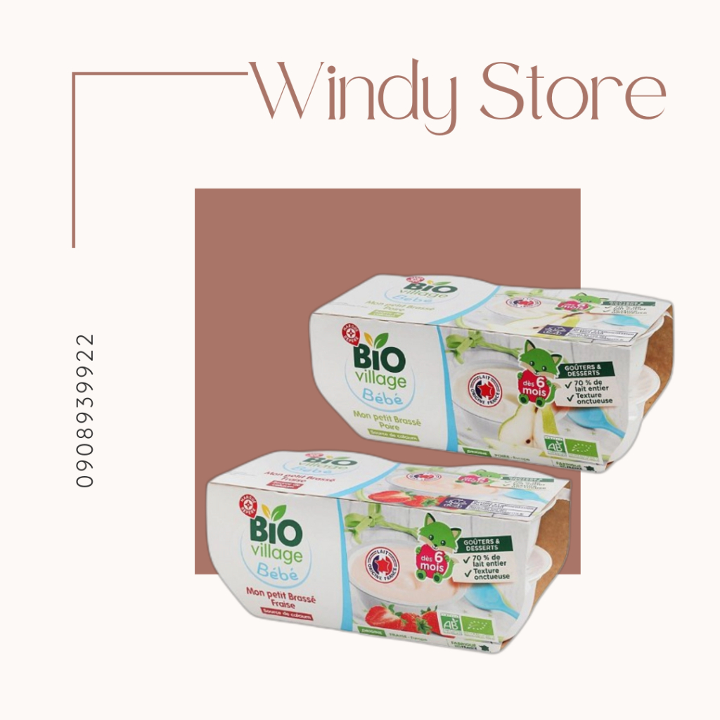 SỮA CHUA HOA QUẢ HỮU CƠ BIO 𝐕𝐈𝐋𝐋𝐀𝐆𝐄 𝐁𝐄́𝐁𝐄́ 𝐏𝐇𝐀́𝐏 𝟔𝐌+