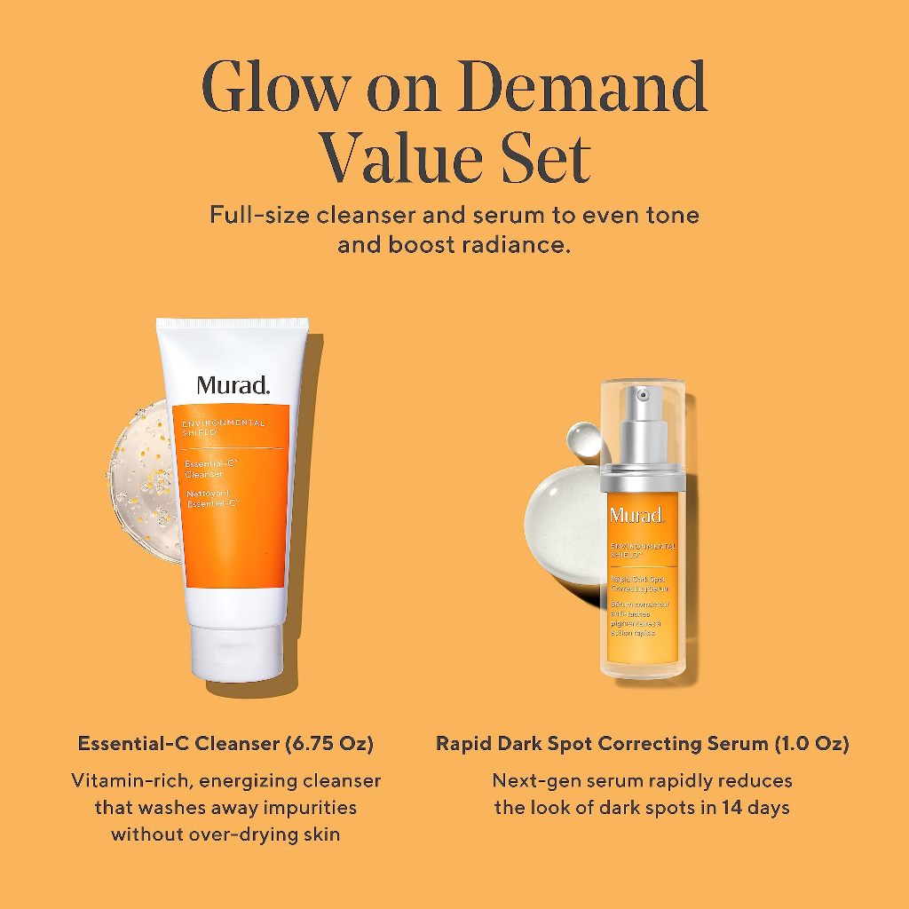 Bộ Sản Phẩm Phục Hồi, Giảm Thâm Nám Murad Glow On Demand Luminosite Sur Demande