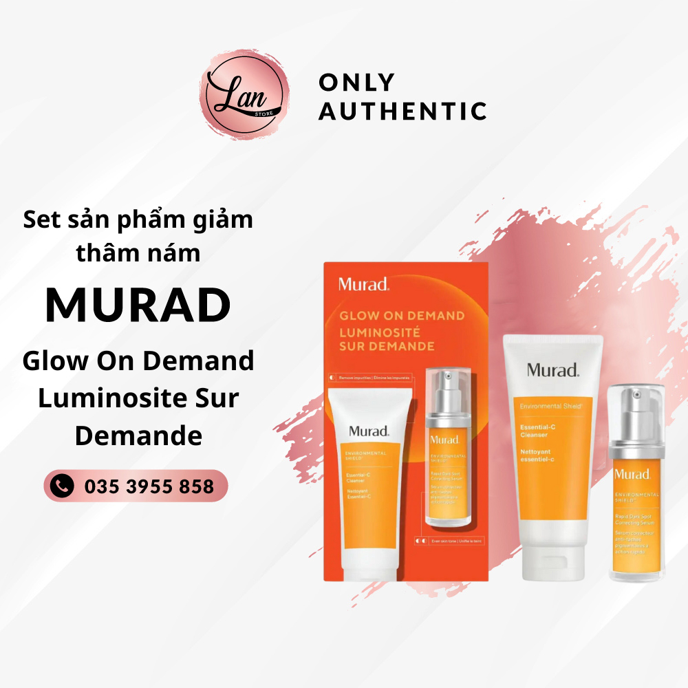Bộ Sản Phẩm Phục Hồi, Giảm Thâm Nám Murad Glow On Demand Luminosite Sur Demande