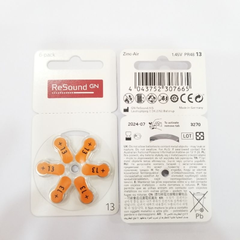 Pin máy trợ thính 10-13-312-675