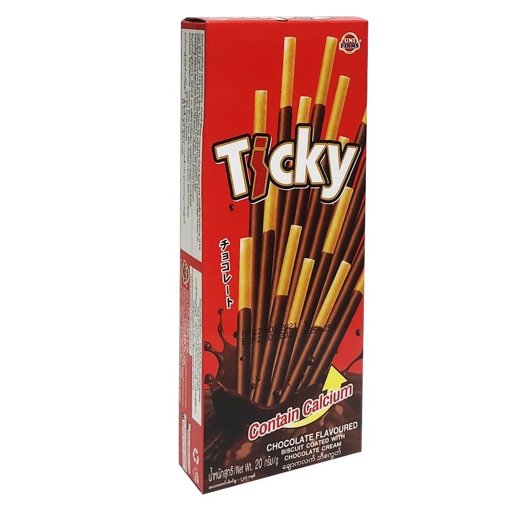 Bánh que ticky phủ chocolate thái lan lốc 12 hộp