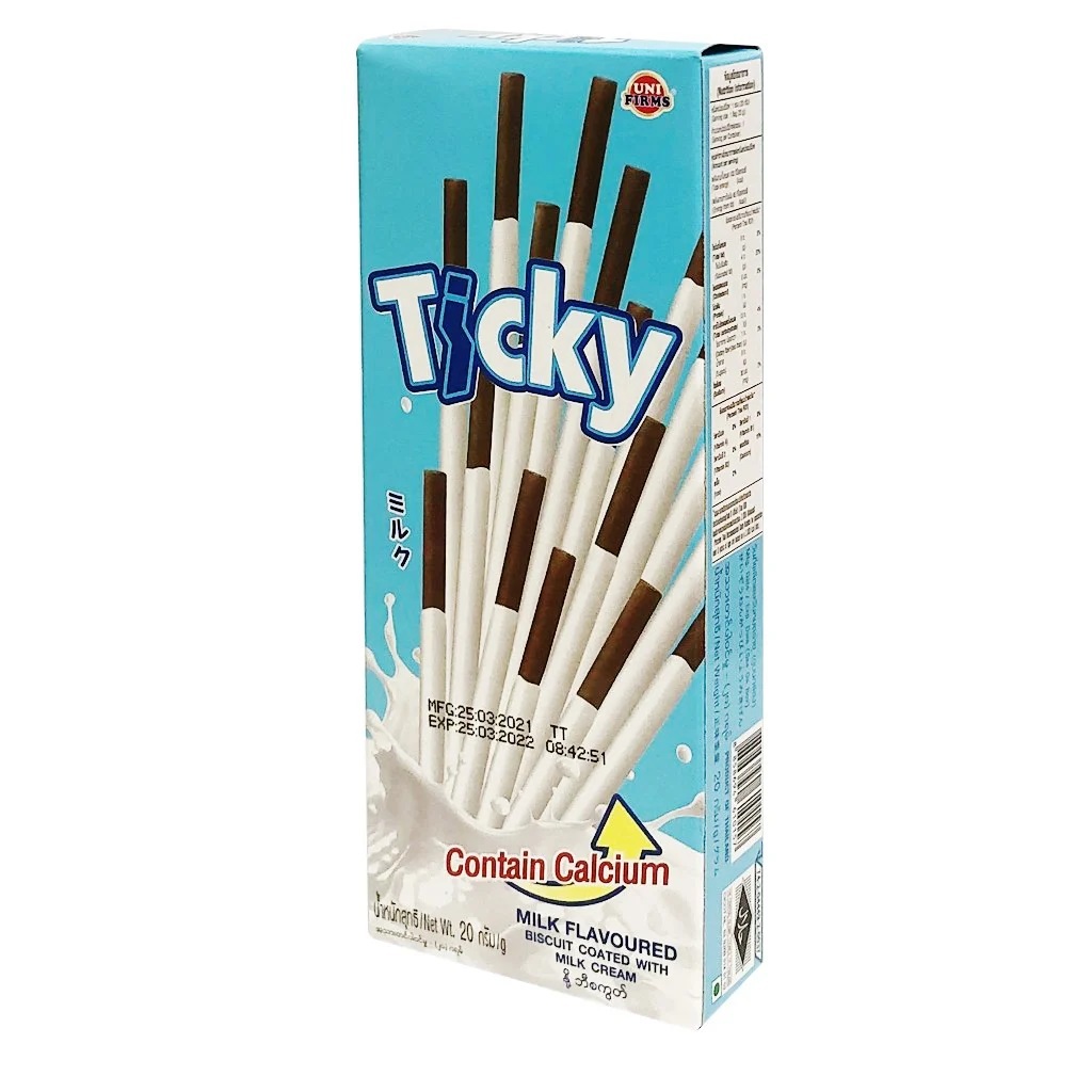Bánh que ticky phủ chocolate thái lan lốc 12 hộp