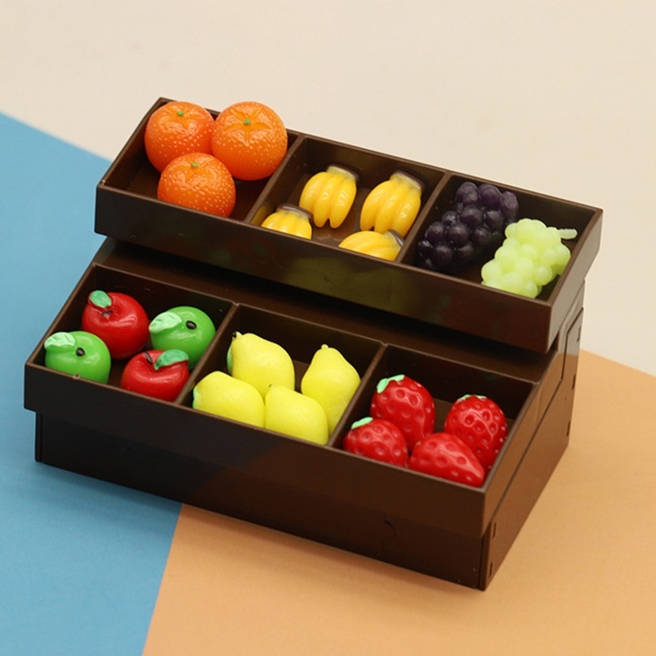 Kệ Trưng Bày Siêu Thị Mini Tỉ Lệ 1 / 12 Cho Nhà Búp Bê