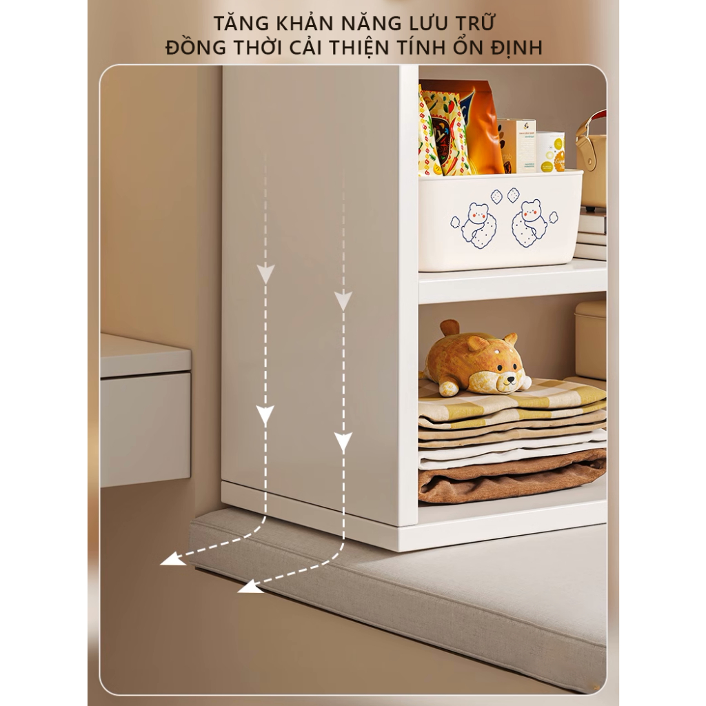 Kệ sách đa tầng màu trắng trang trí nhà cửa - ga30