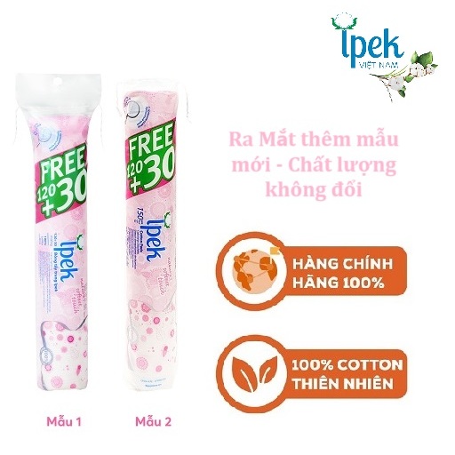 Set 4 Bông Tẩy Trang Ipek Thổ Nhĩ Kì 150 Miếng Chính Hãng