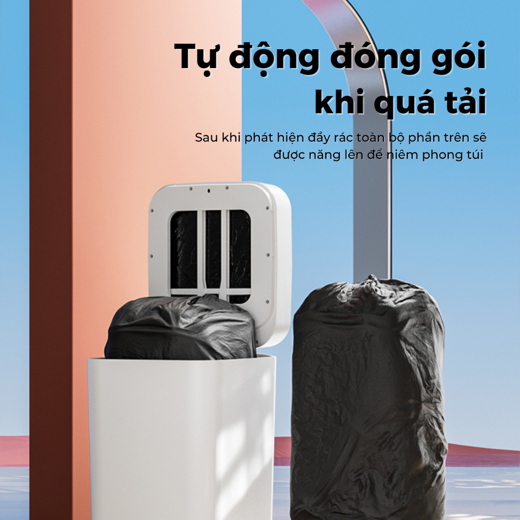 [Mã ICBFRI70 giảm 70K đơn 449K] Thùng rác thông minh tự thay túi rác FIKO U01