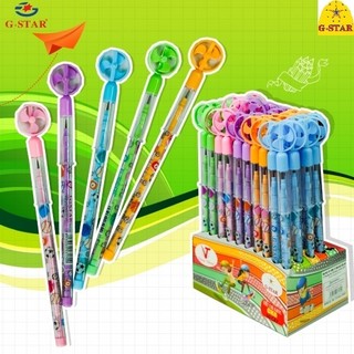 Bút chì khúc/ viết chì khúc ck-05 nắp hình quạt ngỗ nghĩnh. thương hiệu - gstar