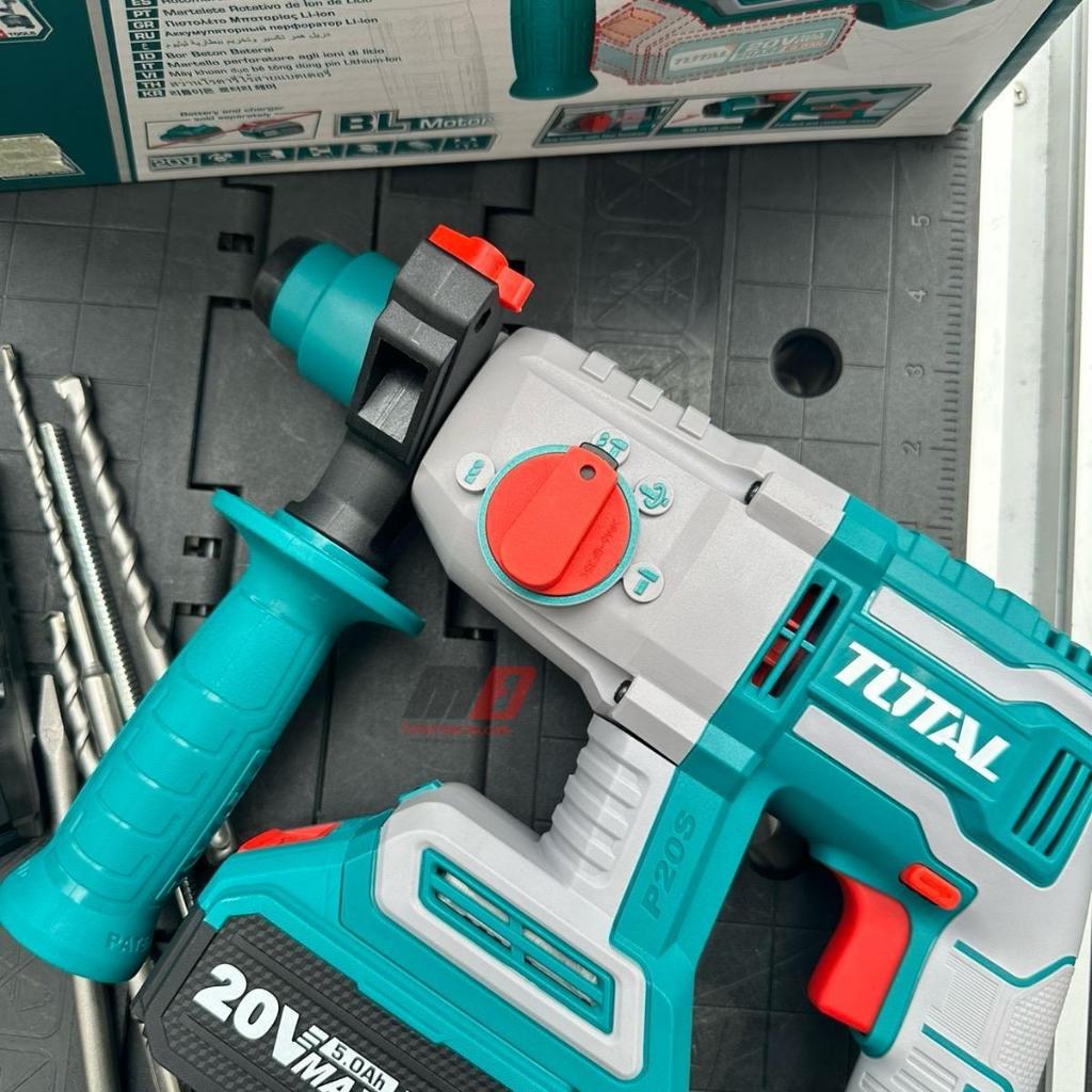 TRHLI20208 Máy Khoan Đục 3 Chức Năng Dùng Pin 20V TOTAL / Lực Đập 2.0J / Hàng Chính Hãng Bảo Hành 6 Tháng
