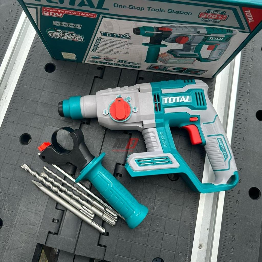 TRHLI20208 Máy Khoan Đục 3 Chức Năng Dùng Pin 20V TOTAL / Lực Đập 2.0J / Hàng Chính Hãng Bảo Hành 6 Tháng