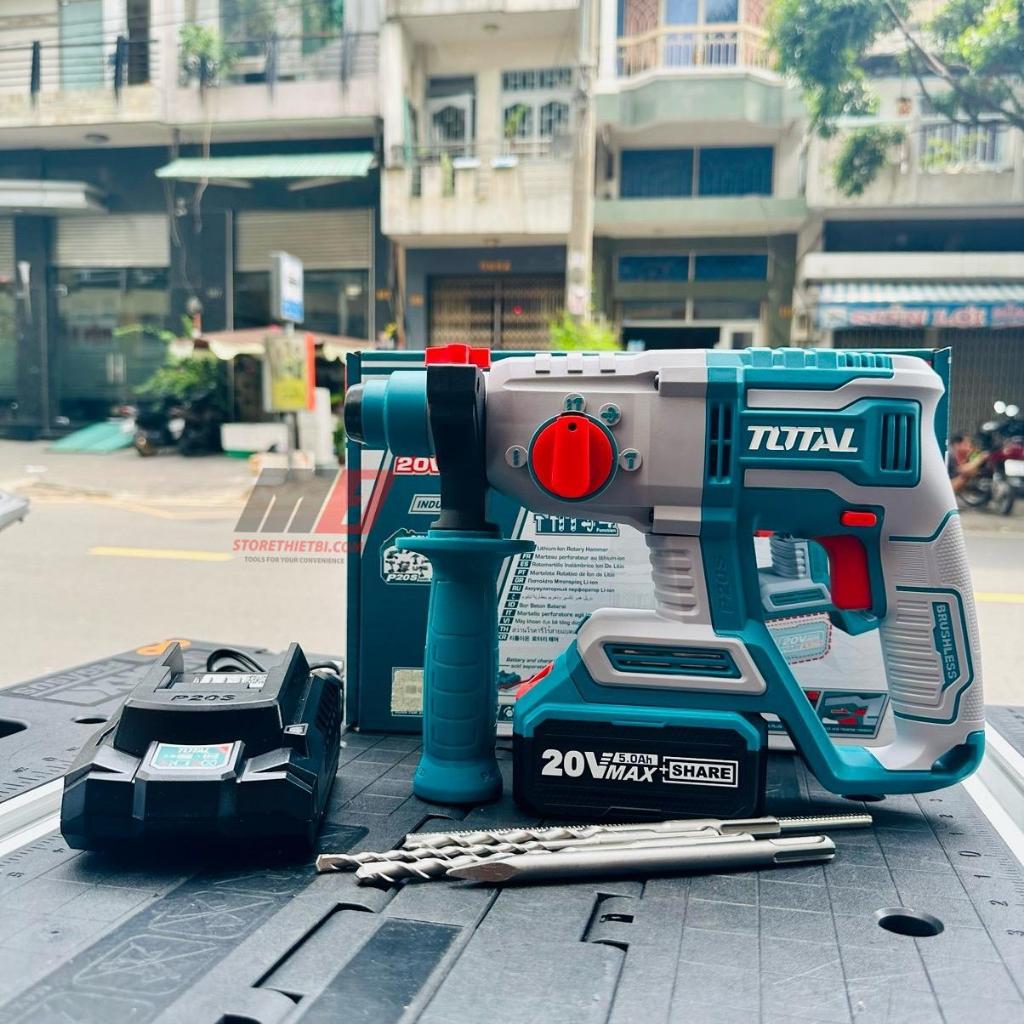 TRHLI20208 Máy Khoan Đục 3 Chức Năng Dùng Pin 20V TOTAL / Lực Đập 2.0J / Hàng Chính Hãng Bảo Hành 6 Tháng