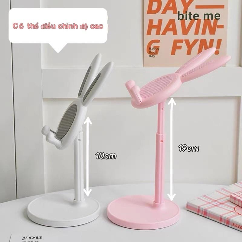 Giá Đỡ Điện Thoại , Ipad máy tính Bảng Hình Tai Thỏ Dễ Thương Tiện Dụng Điều Chỉnh Cao Thấp, Đế Chống Trượt