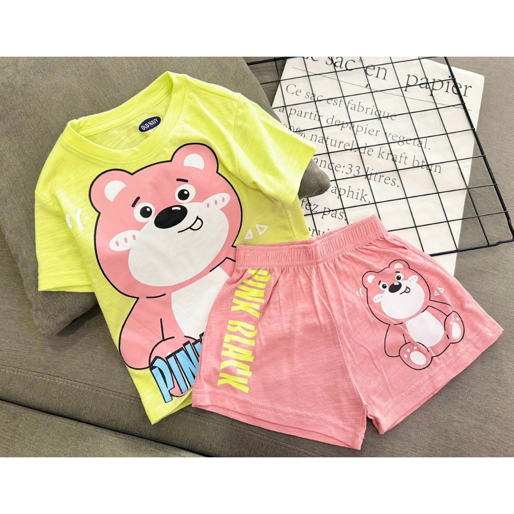 Bộ cộc tay bé gái size đại 12-42 kg set quần áo trẻ em chất thun cotton mềm in hình cá tính đẹp Homie Kids