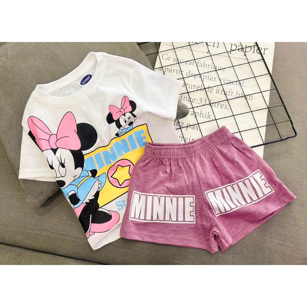 Bộ cộc tay bé gái size đại 12-42 kg set quần áo trẻ em chất thun cotton mềm in hình cá tính đẹp Homie Kids